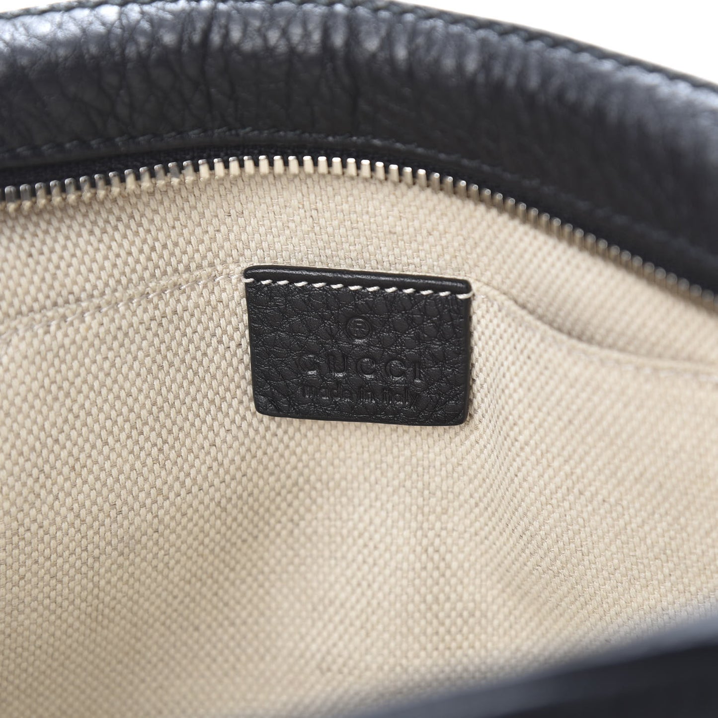 Pebbled Calfskin Studded Small Soho Disco Bag Black