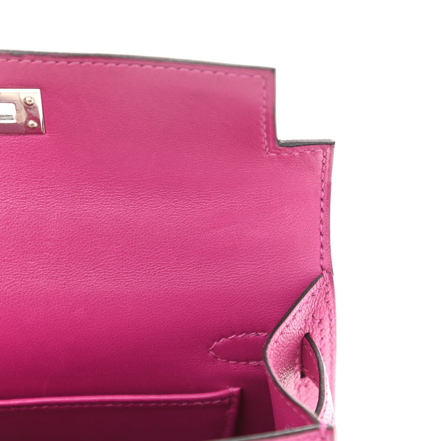 Chevre Mysore Mini Kelly Sellier 20 Rose Pourpre
