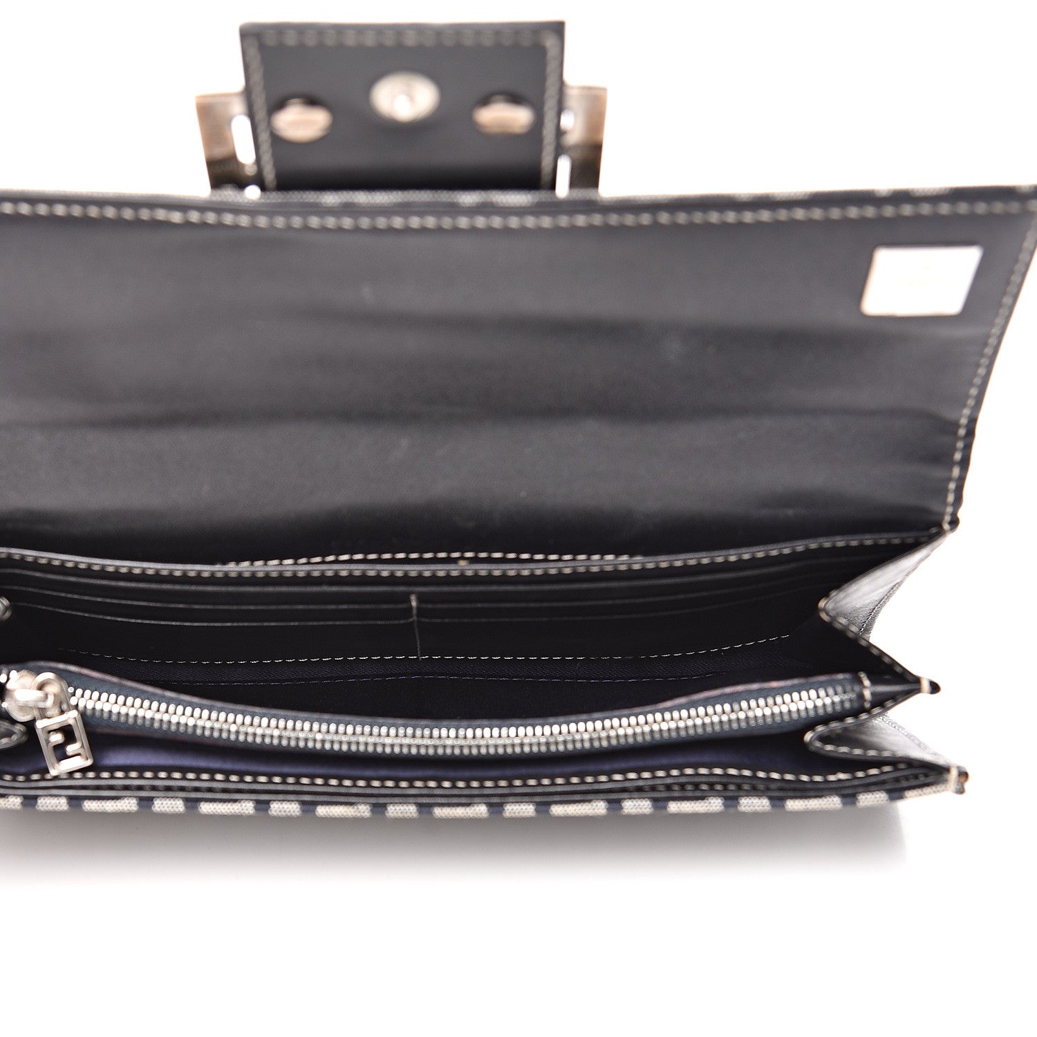 Fendi Zucchino Forever Continental Wallet Navy 4 of 11