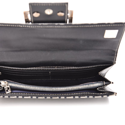 Fendi Zucchino Forever Continental Wallet Navy 4 of 11