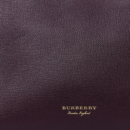 Burberry Grainy Calfskin House Check Medium Banner Tote Mahogany Red 7 of 13