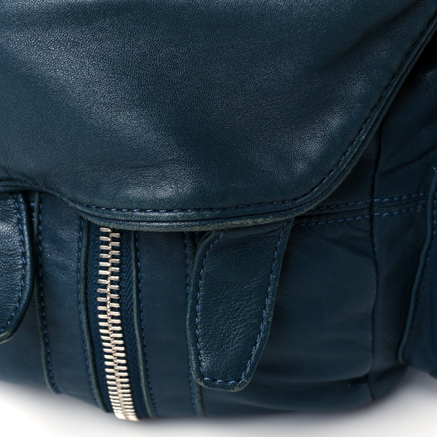Lambskin Mini Marti Backpack Petrol Rhodium Hardware