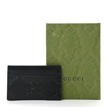 Gucci Calfskin GG Tennis Embossed Card Holder Black 7 of 7