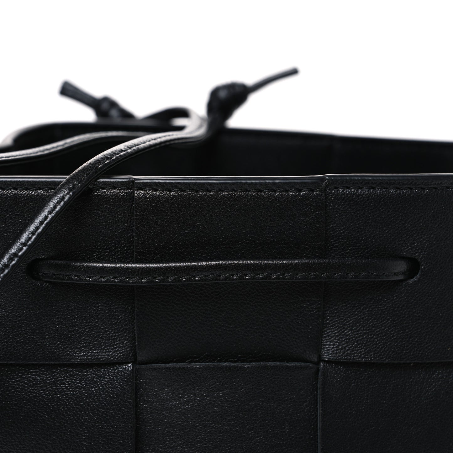 Nappa Maxi Intrecciato Cassette Bucket Bag Black