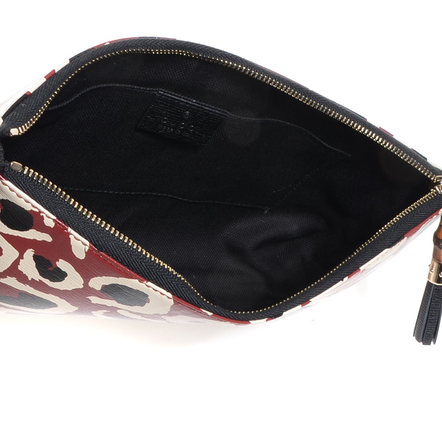 Gucci Leopard Print Leather Large Pouch 6 of 8