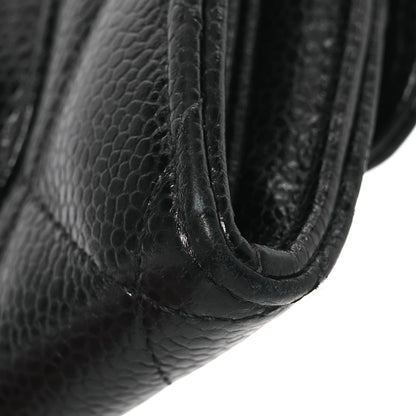 Chanel Caviar Quilted Large Gusset Flap Wallet Black 15 of 15