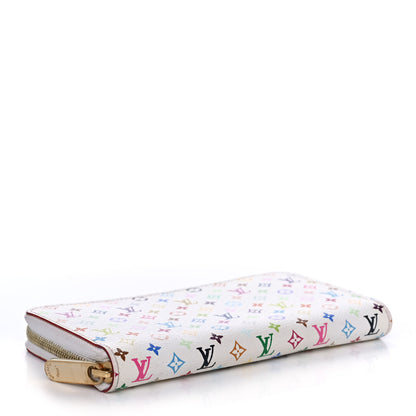 Louis Vuitton Monogram Multicolor Zippy Wallet White Litchi 4 of 12