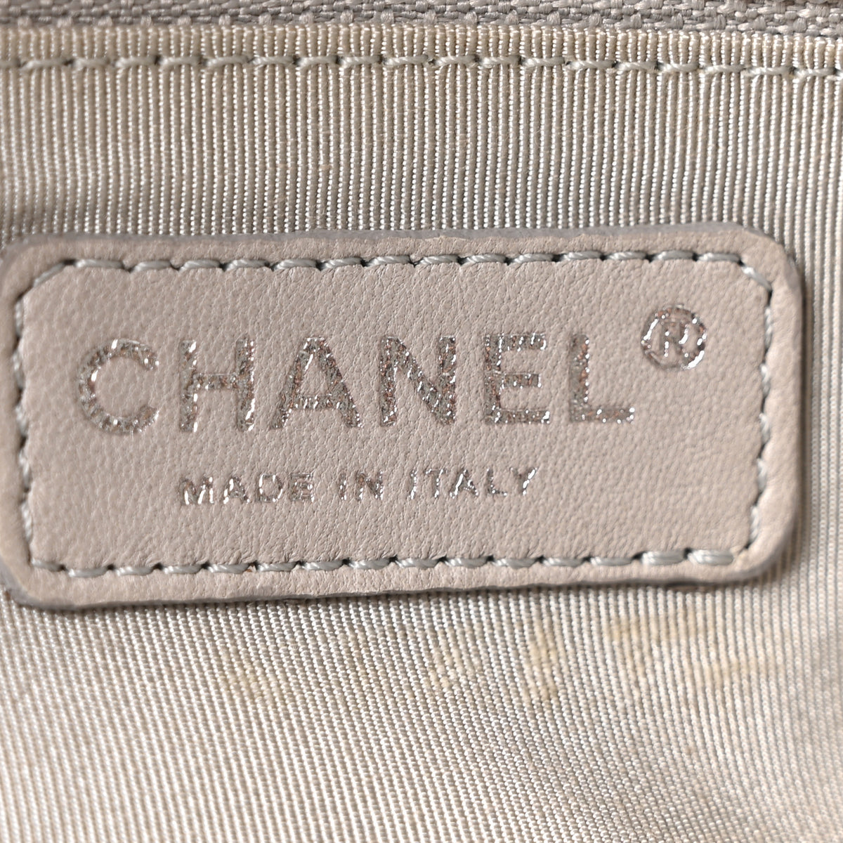 Chanel Nylon Quilted 2.55 Reissue Tote White Grey 6 of 10