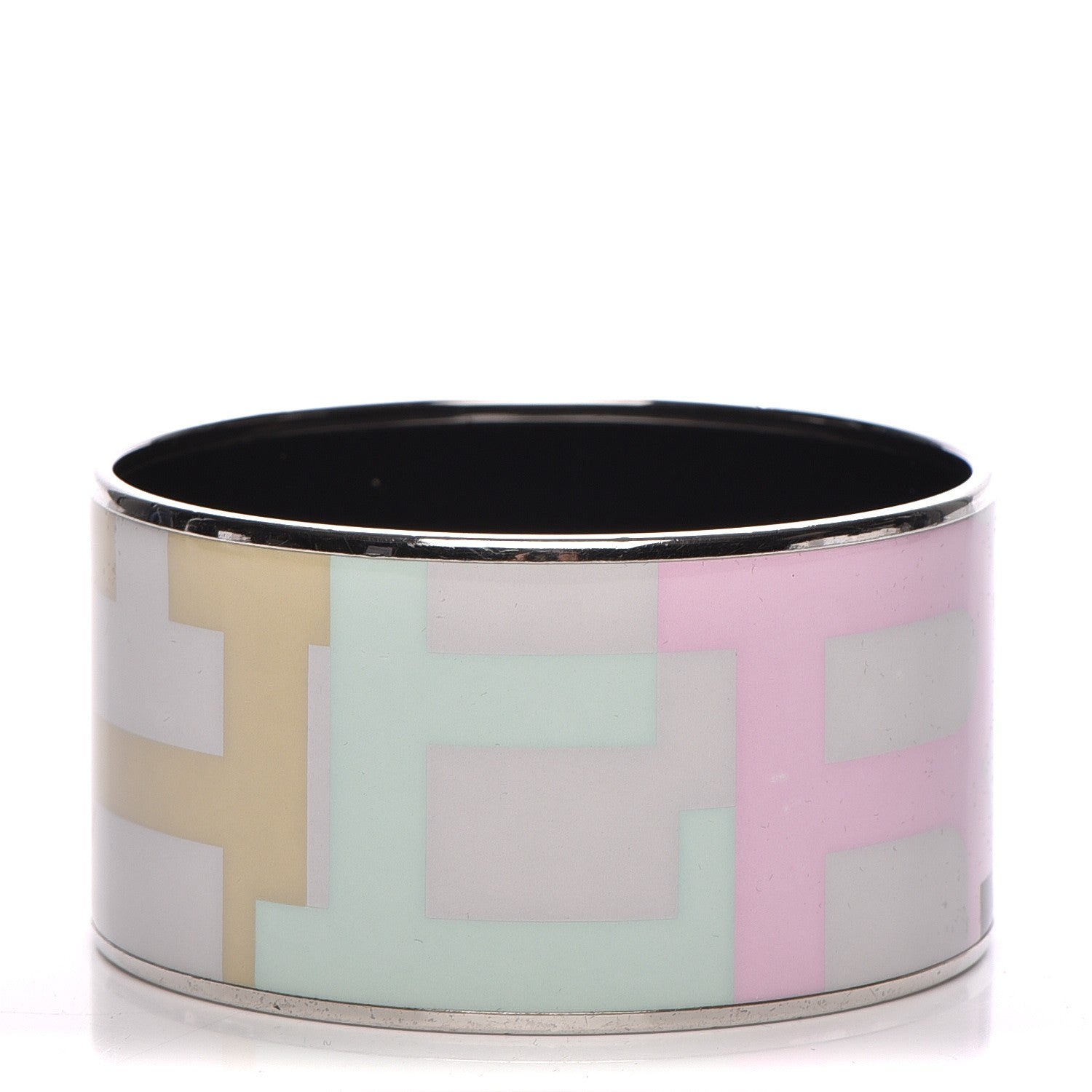 Hermes Enamel Printed Extra Wide Capitales Bracelet 70 1 of 7