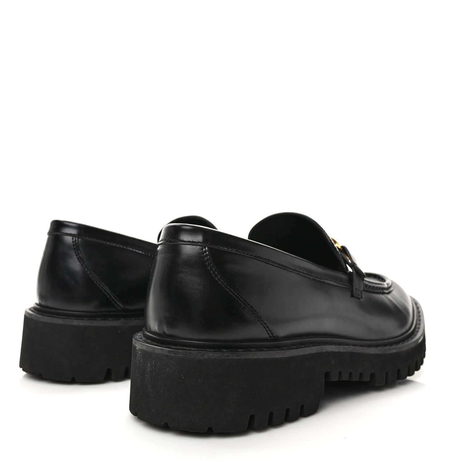 Valentino Garavani Calfskin VLogo Loafers 40.5 Black 4 of 10