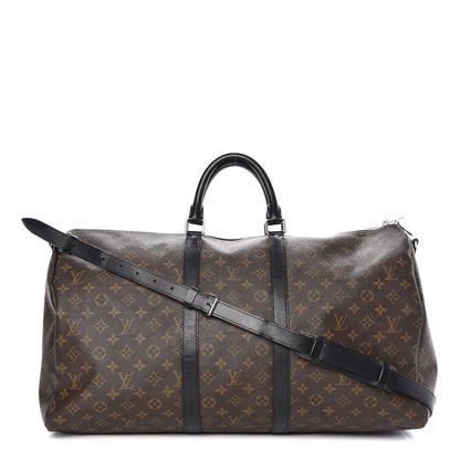Louis Vuitton Monogram Macassar Keepall Bandouliere 55 1 of 7
