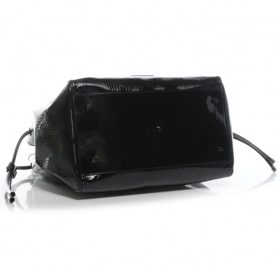 Patent Check Embossed Tote Black
