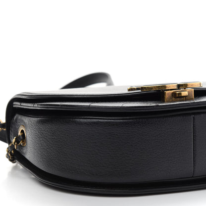 Chanel Shiny Calfskin Goatskin Quilted Small Coco Curve Messenger Flap Black 7 of 8