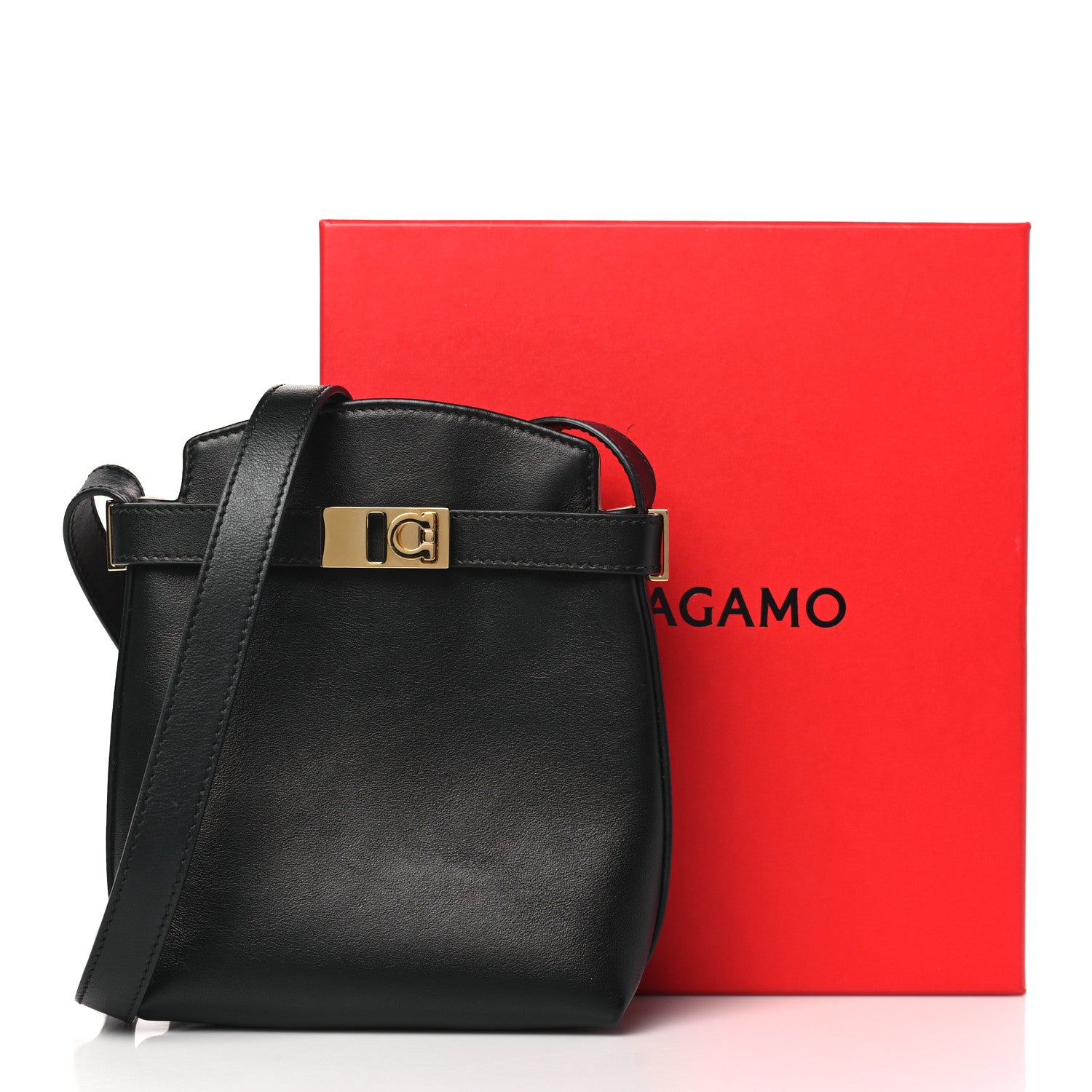 Salvatore Ferragamo Calfskin Hug Smartphone Holder Black Nylund Pink 11 of 11