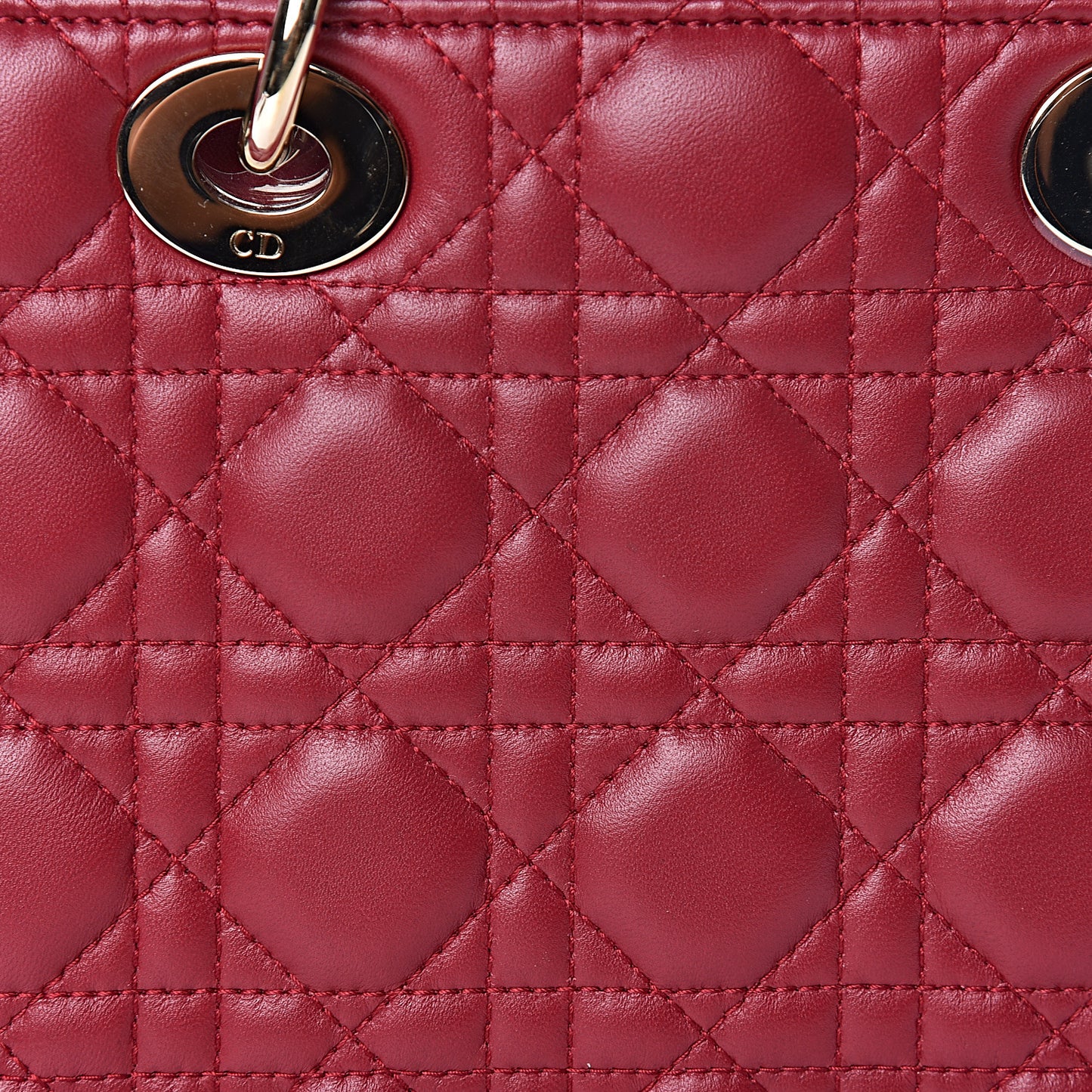 Lambskin Cannage Small My Lady Dior Red