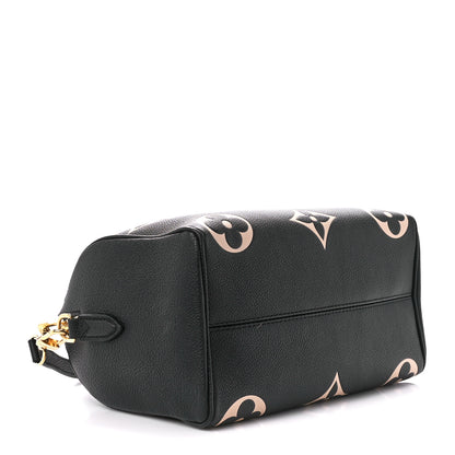 Louis Vuitton Empreinte Monogram Giant Speedy Bandouliere 25 Black Beige 4 of 14