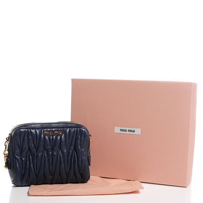 Miu Miu Nappa Matelasse Shoulder Bag Bleuette 14 of 18