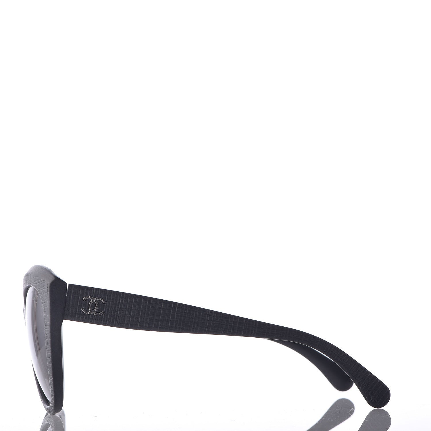 Chanel Tweed Effect CC Polarized Butterfly Signature Sunglasses 5332 Black 3 of 7