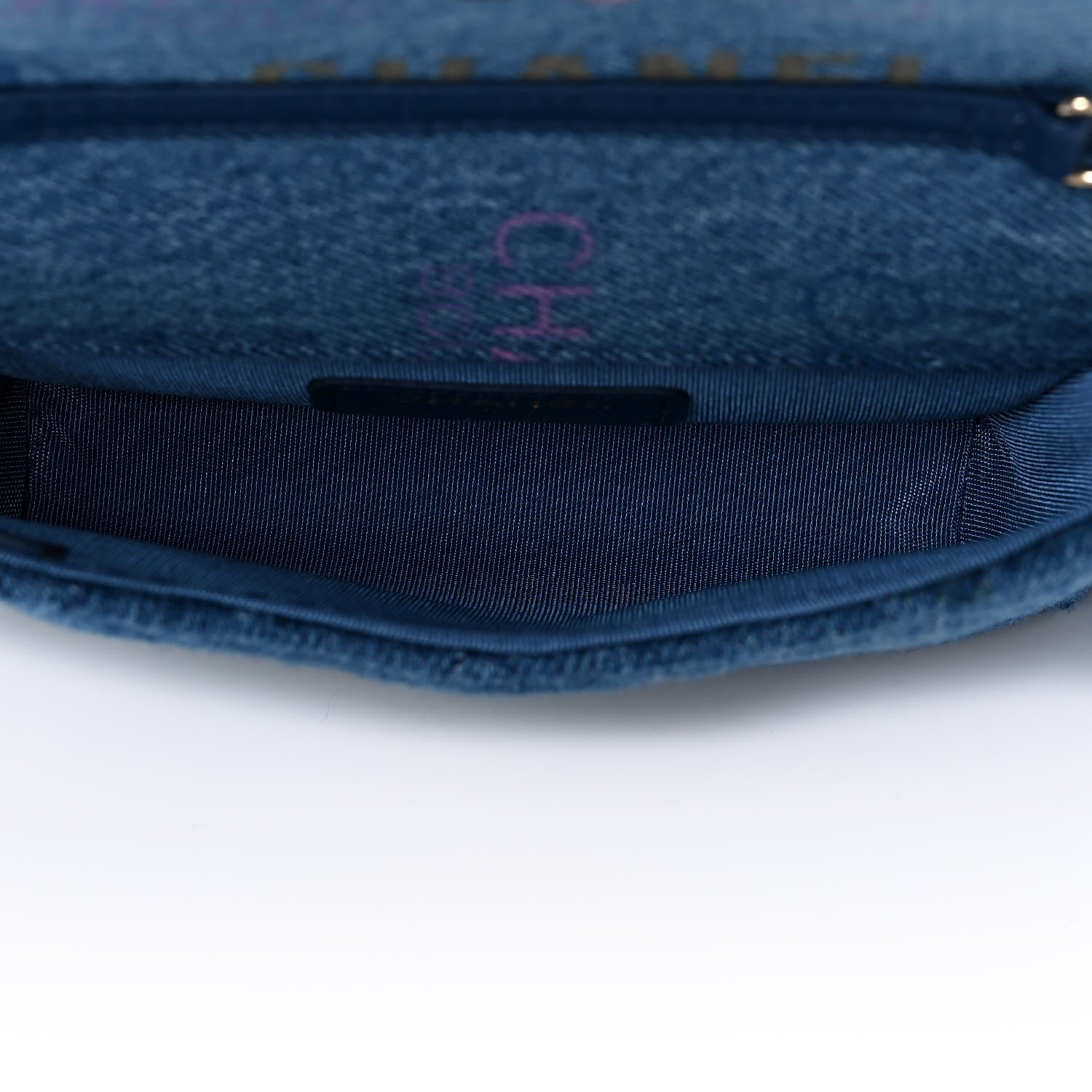 Chanel Denim Quilted Denim Mood Clutch With Chain Blue Multicolor 5 of 11