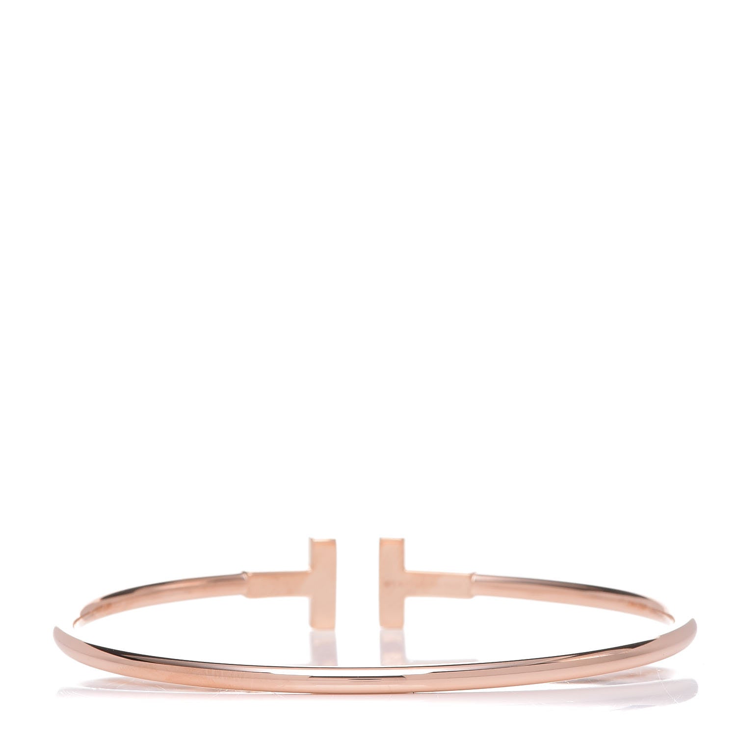 Tiffany 18K Rose Gold T Wire Bracelet 3 of 5