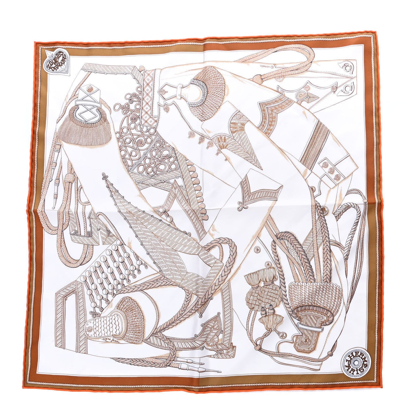 Silk Zouaves Et Dragons Pocket Square