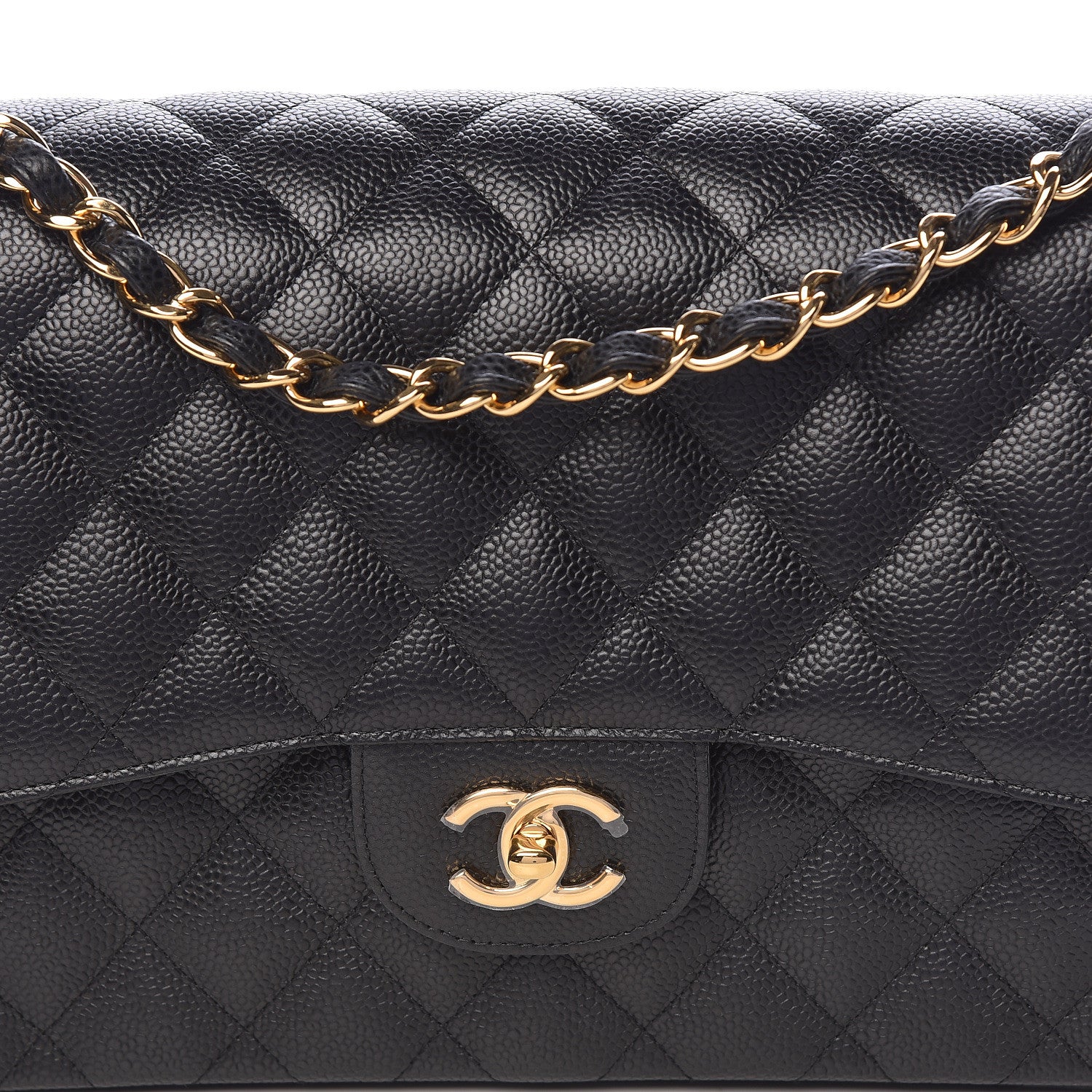 Chanel Caviar Quilted Jumbo Double Flap Black 10 of 11