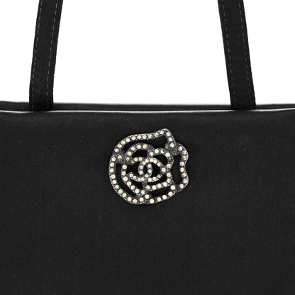 Chanel Satin Crystal Evening Bag Black Black 8 of 11
