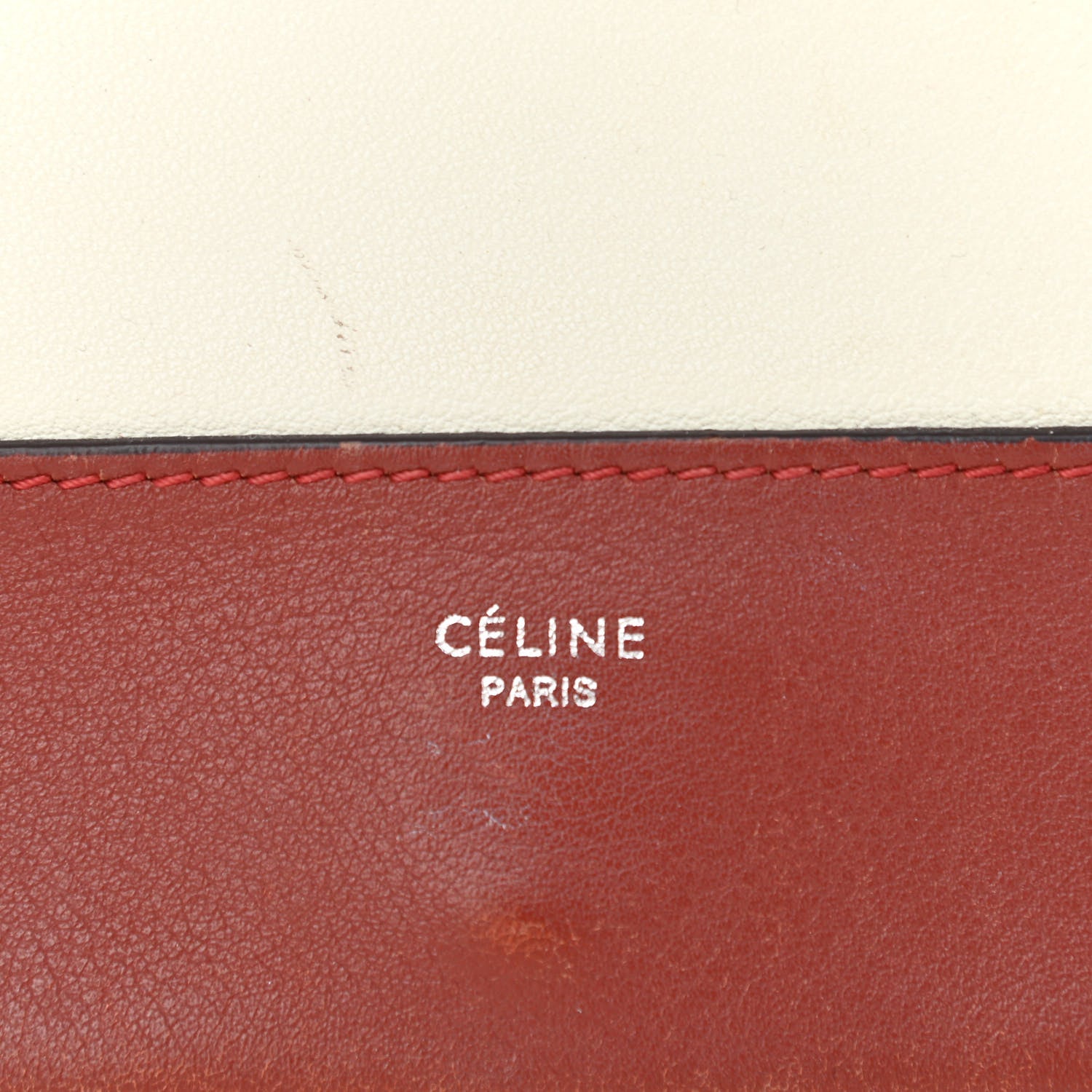 Celine Shiny Smooth Calfskin Medium Frame Shoulder Bag Maple White 6 of 11
