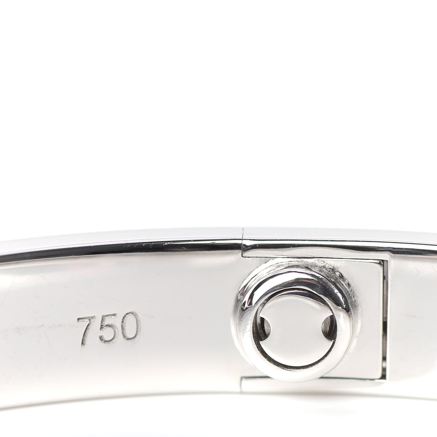 18K White Gold 4 Diamond LOVE Bracelet 17