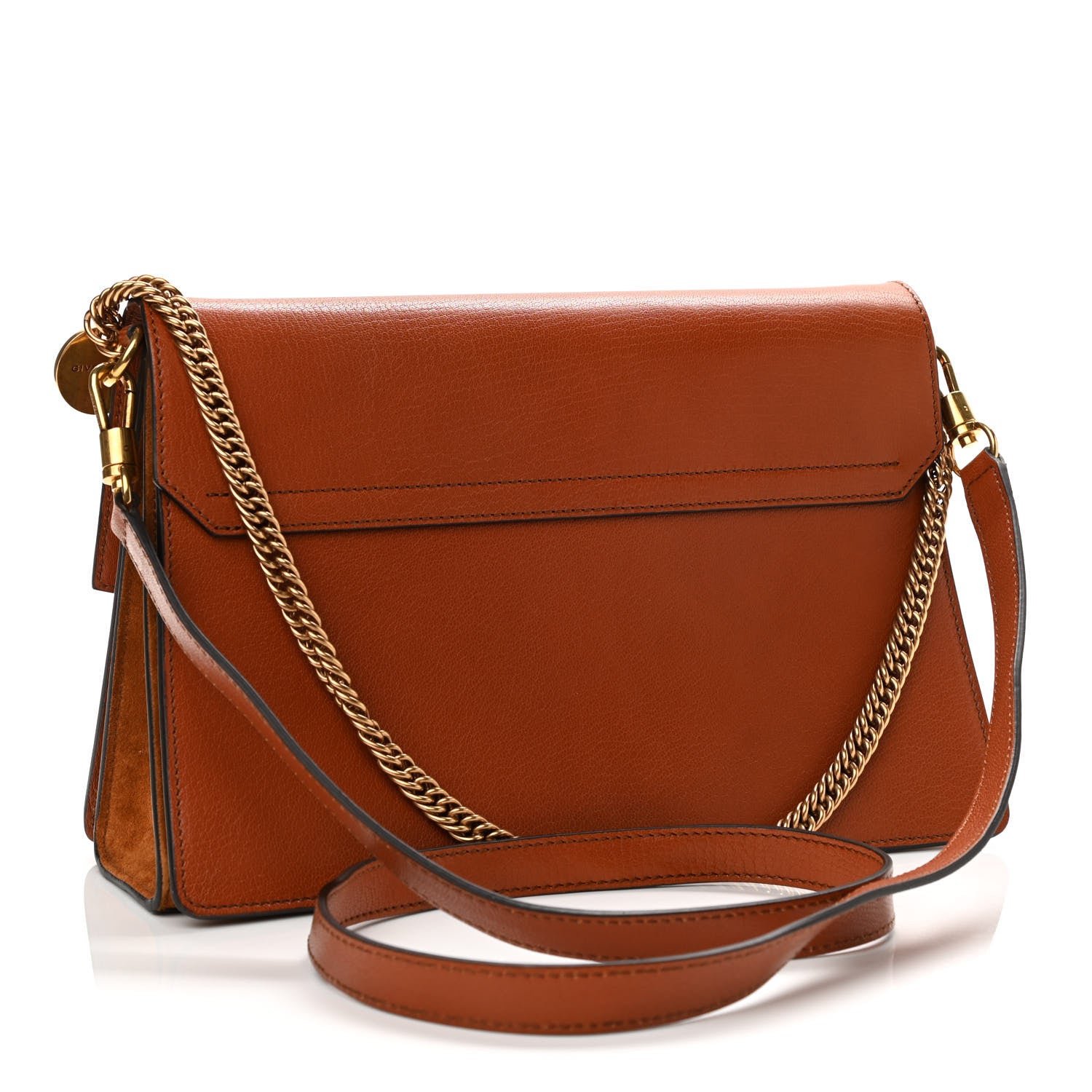 Givenchy Goatskin Suede Medium GV3 Shoulder Bag Amber Mastic 3 of 13