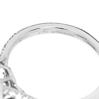 Tiffany Platinum 18K Yellow Gold Fancy Yellow Diamond .47ct Soleste Engagement Ring 50 5.25 5 of 7