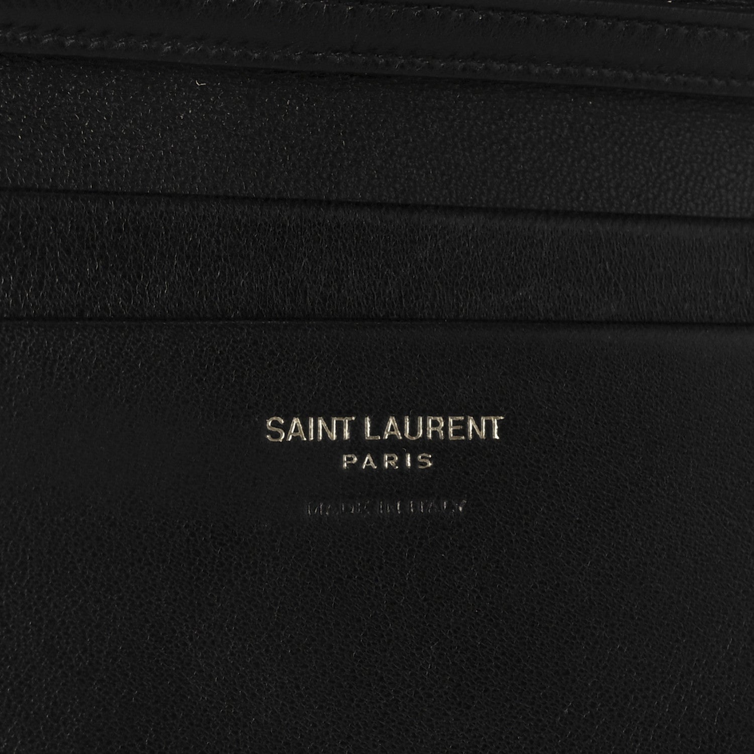 Saint Laurent Padded Lambskin Mini Calypso Wallet On Chain WOC Black 7 of 11