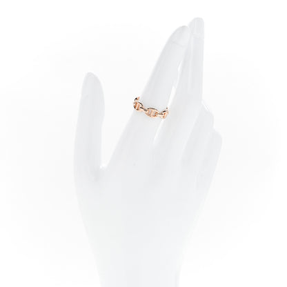 Hermes 18K Rose Gold PM Chaine d'Ancre Enchainee Ring 53 6.5 2 of 7