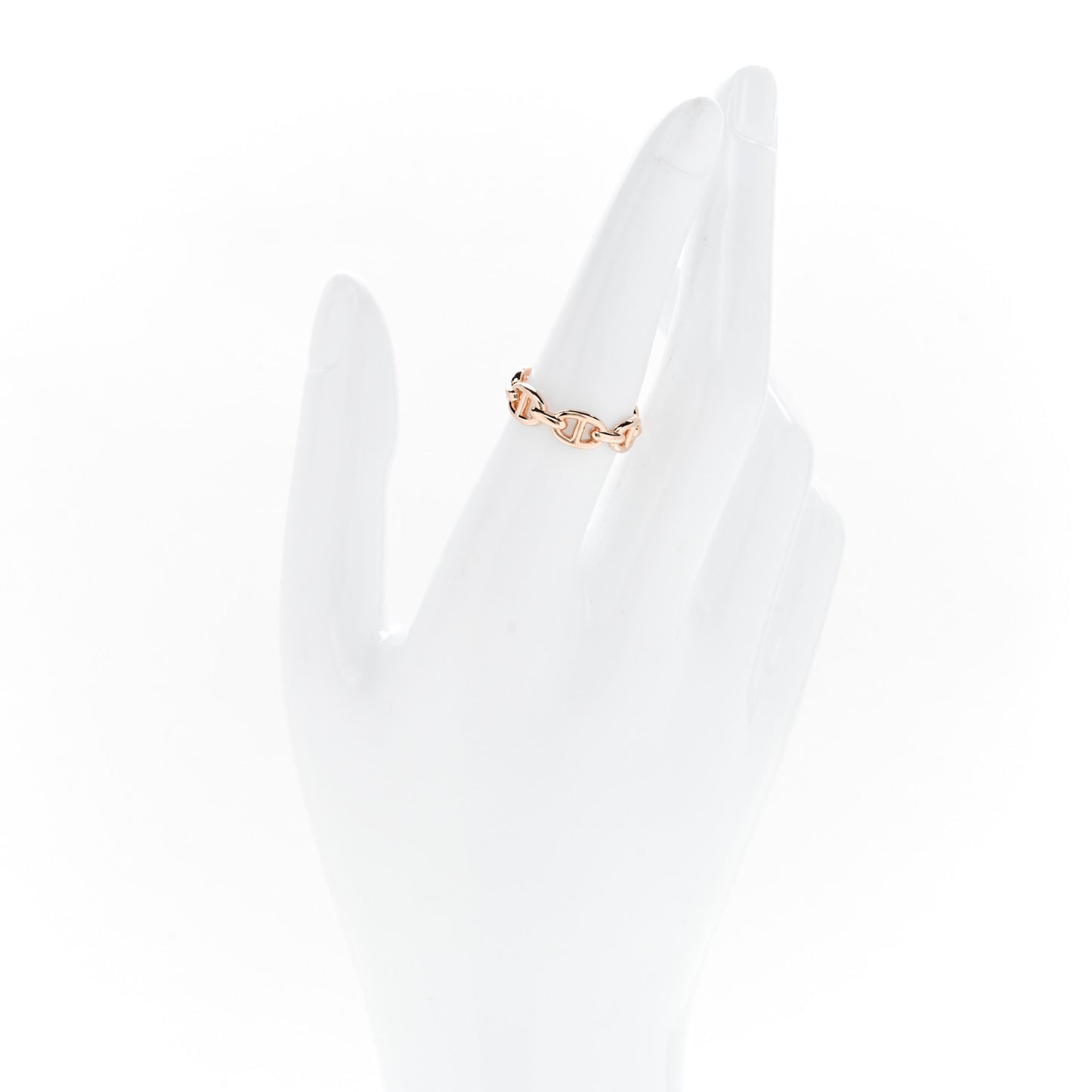 18K Rose Gold PM Chaine d'Ancre Enchainee Ring 53 6.5