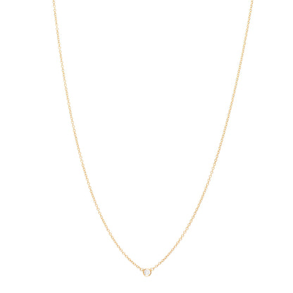 Tiffany 18K Yellow Gold Diamond .05ct Elsa Peretti Diamonds by the Yard Pendant Necklace 1 of 4