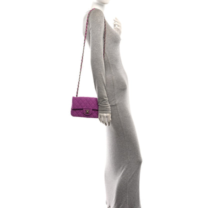Chanel Tweed Quilted Mini Rectangular Flap Purple 2 of 10