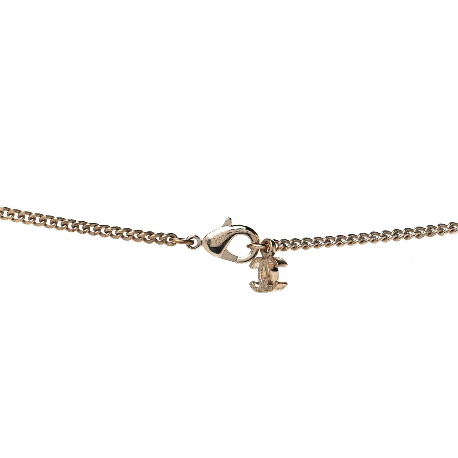 Chanel Pearl CC Pendant Necklace Gold 3 of 4