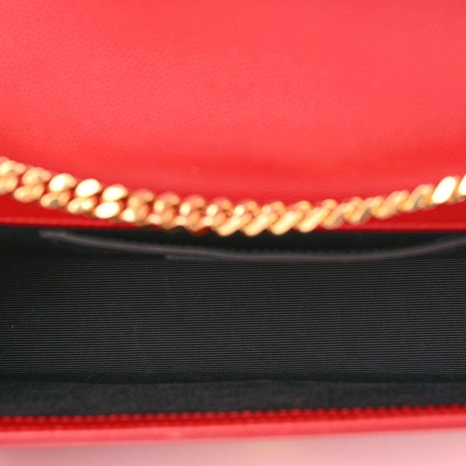 Saint Laurent Grain De Poudre Medium Monogram Kate Satchel Red 5 of 10