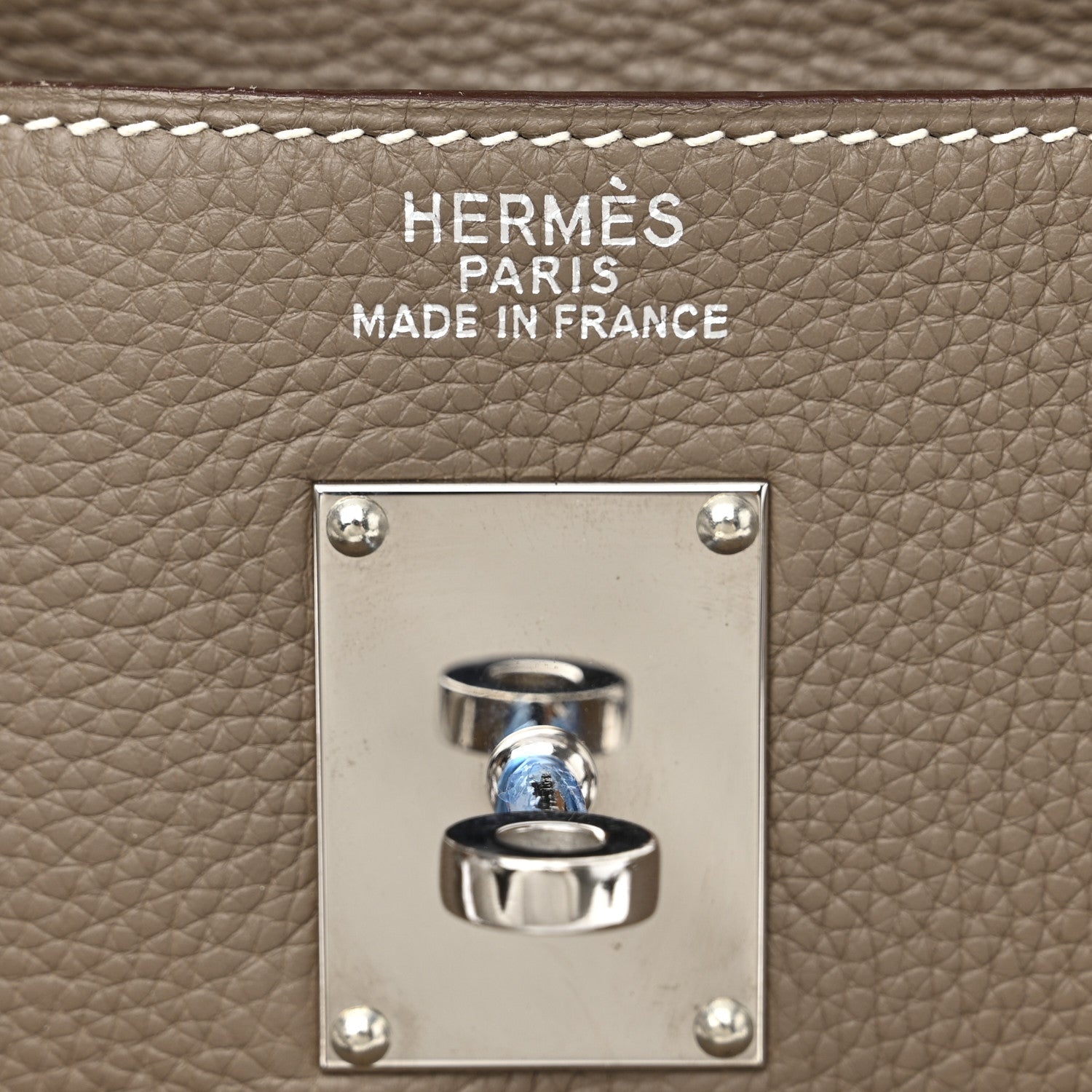 Hermes Taurillon Clemence Voyage Kelly 50 Etoupe 6 of 14