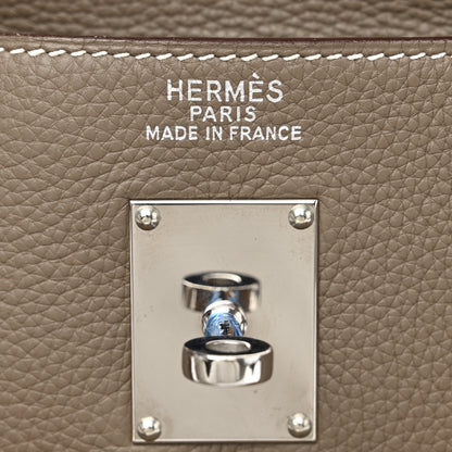 Hermes Taurillon Clemence Voyage Kelly 50 Etoupe 6 of 14