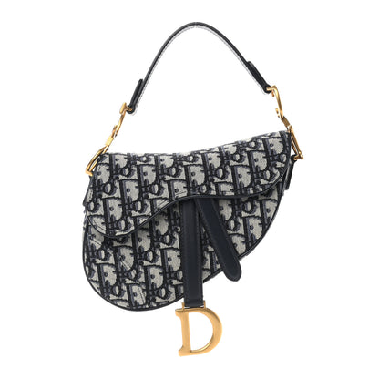 Christian Dior Oblique Mini Saddle Bag Blue 1 of 9