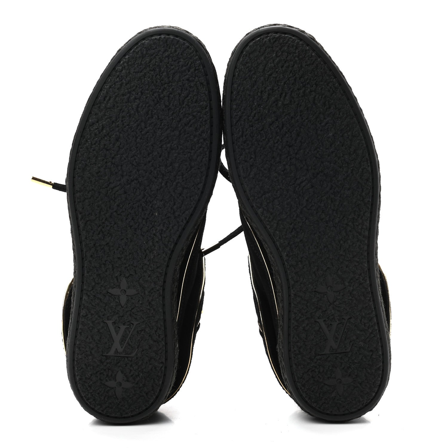 Louis Vuitton Suede Fold Over Sneakers 35.5 Black 5 of 9