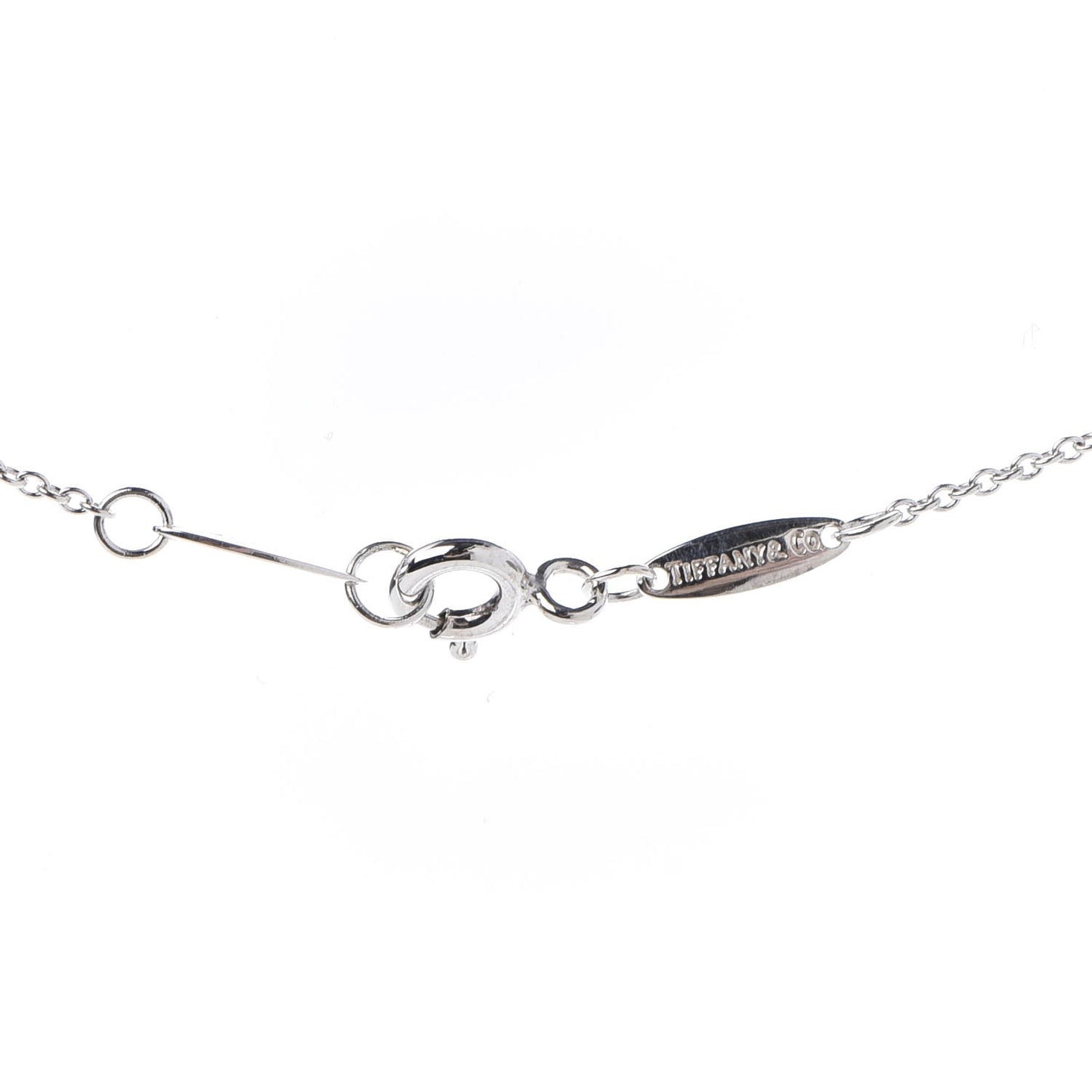 Sterling Silver Diamond .03ct Elsa Peretti Diamonds by the Yard Pendant Necklace