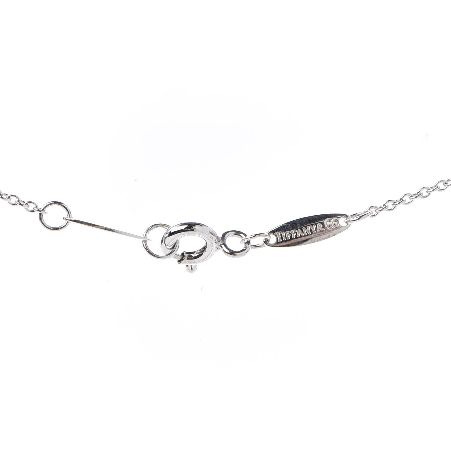 Tiffany Sterling Silver Diamond .03ct Elsa Peretti Diamonds by the Yard Pendant Necklace 6 of 7