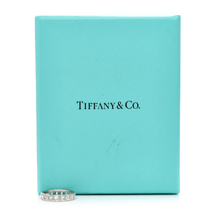 Tiffany 18K White Gold Diamond Metro Rose Cut Eternity Band Ring 48 4.5 6 of 6