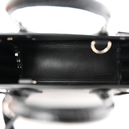 Saint Laurent Calfskin Crocodile Embossed Nano Sac De Jour Black 5 of 12