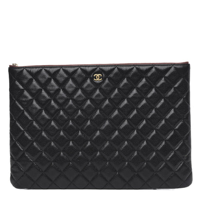 Chanel Caviar Quilted Large Cosmetic Case Black 1 of 10