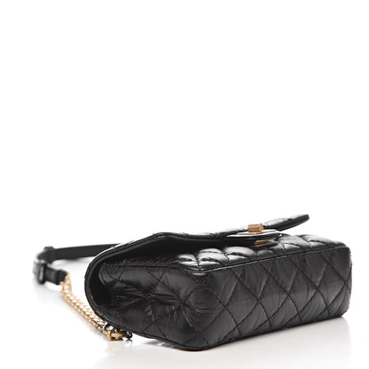 Chanel Aged Calfskin Quilted 2.55 Reissue Chain Waist Bag Black 4 of 11