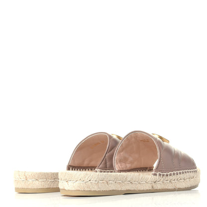Gucci Nappa Matelasse GG Marmont Espadrille Slide Sandals 37 Porcelain Rose 4 of 11