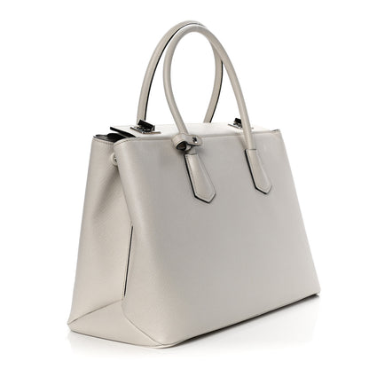Prada Saffiano Cuir Twin Tote Talco 2 of 8